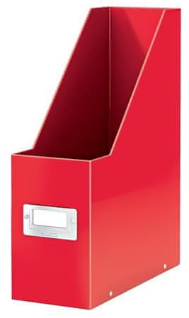 LEITZ Stojan na časopisy "Click&Store", červená, PP/kartón, 95 mm, lesklá, 60470026